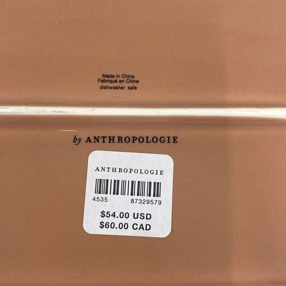 New Anthropologie Loro Bird Ceramic Serving Platter Peach 18” - Picture 9 of 9